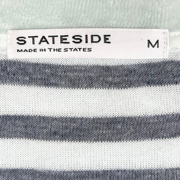 Stateside Blue Stripe Velour Crewneck T-Shirt - Picture 8 of 9